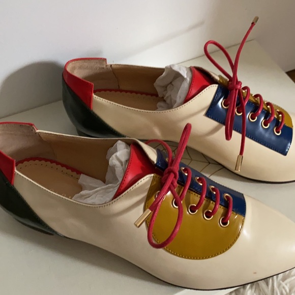 NEW Charlotte Olympia Multi Leather Brogues 35 - Picture 2 of 11